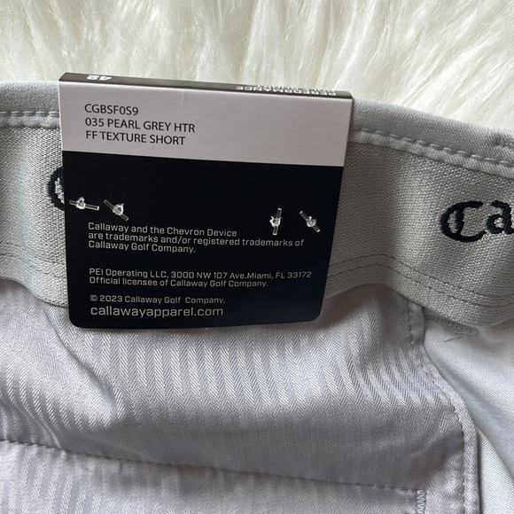 🆕 Callaway Performance Golf Short with Media Pocket Gray Size 42 - Picture 9 of 10